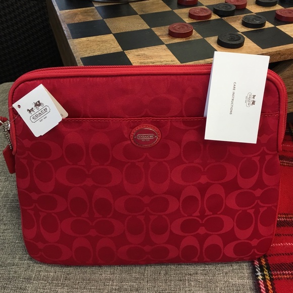 Coach Handbags - NWT red coach bag/ coach pouch